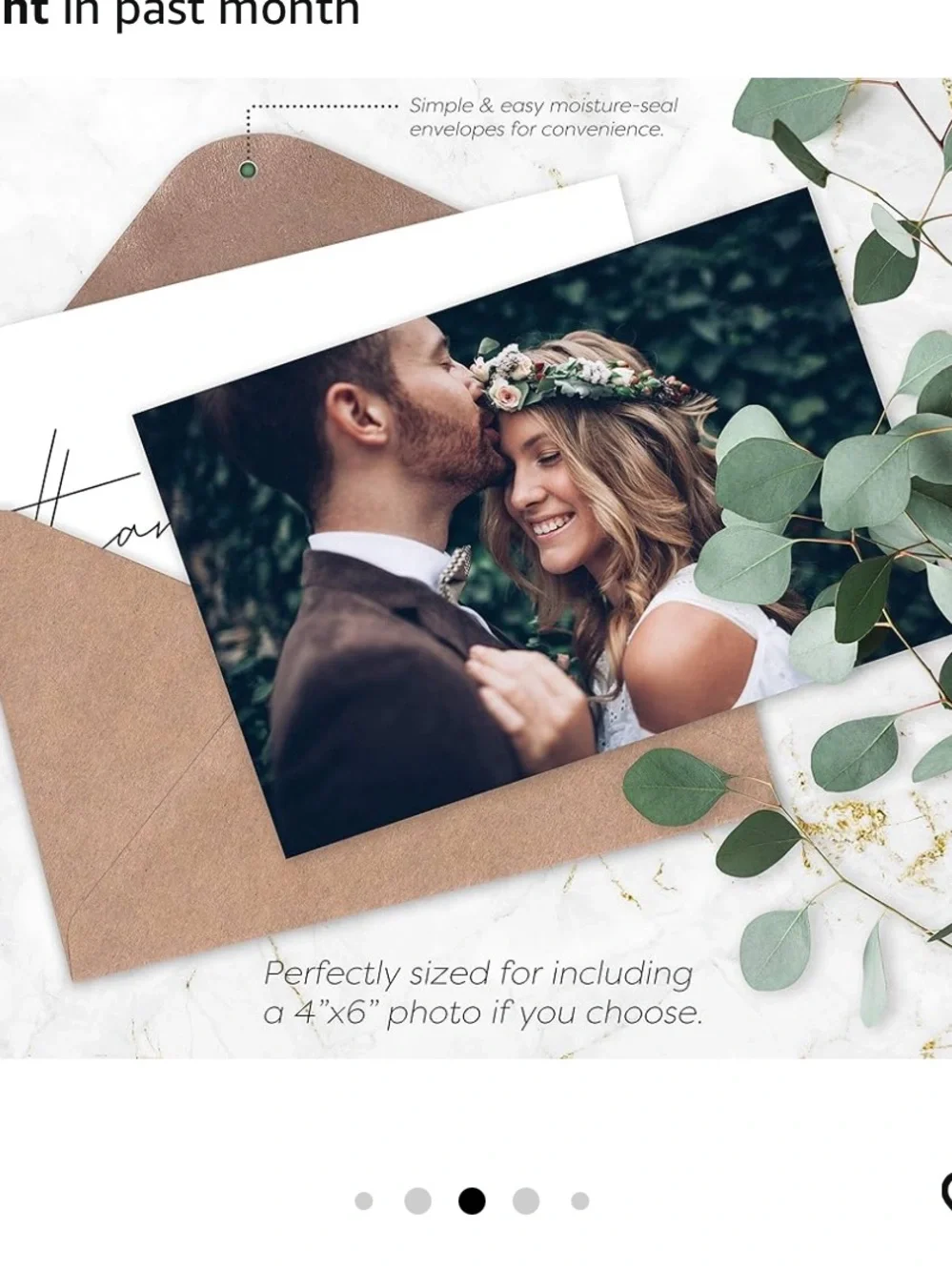 Amazon Thank You Cards Set with Kraft Envelopes and Gold Stickers